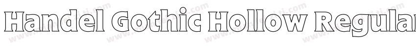 Handel Gothic Hollow Regular字体转换